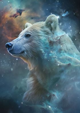 Cosmic Nebula Polar Bear