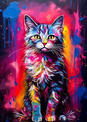 Cat Painting Animal