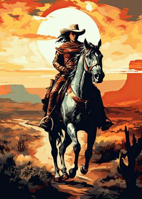 cowboy in the desert