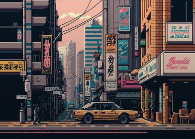 Osaka City Pixel Art