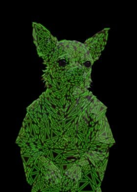 Lowpoly Neon Chihuahua