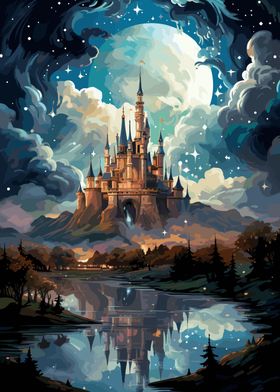 Fantasy River Cloud Castle