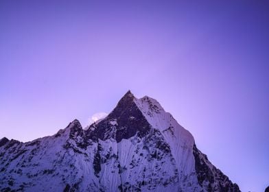  mountain a purple sky