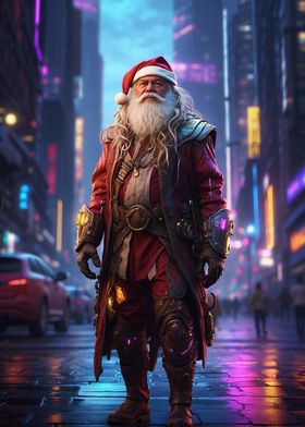 Santa Claus cyberpunk 