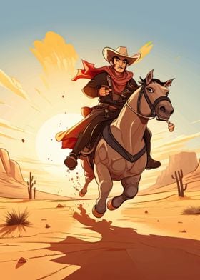 cowboy in the desert