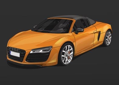 Audi R8 Spyder V10 Orange