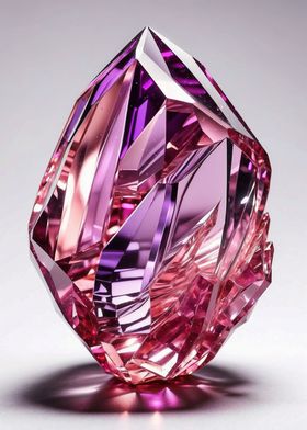 Violet and pink crystal 