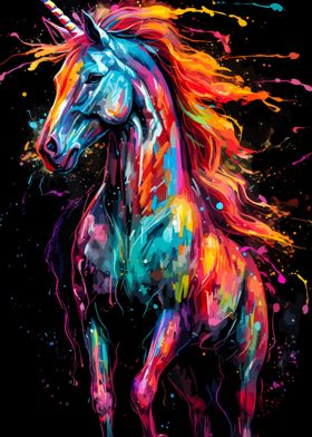 Horse Painting Poster