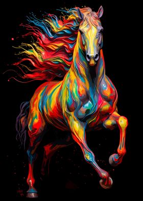 Horse Painting Poster