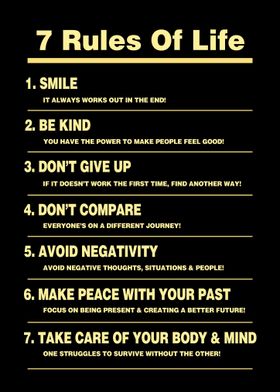 7 Rules Of Life