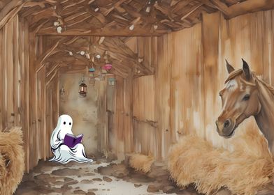 Ghost Reading Horse Barn