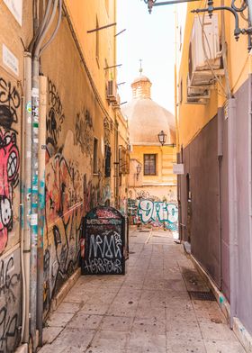 Alleys of Cagliari Italy