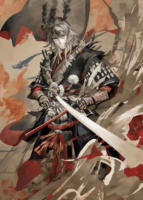 Japanese samurai warrior