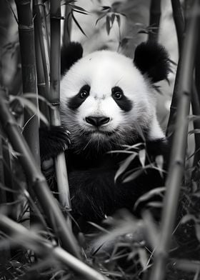 Cute panda photography