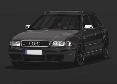 Audi S4 B5 Grey Black