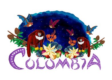 Colombia: Noctis Text Art