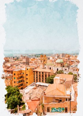 View of Cagliari Italy