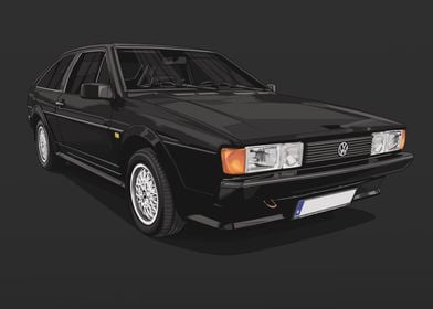 VW Scirocco GT2 1989 Black