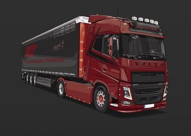 Volvo FH FH16 Red Black