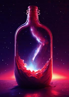 BOTTLE AND GALAXY