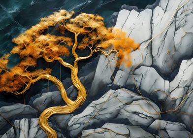Tree Gold  Landscape 24