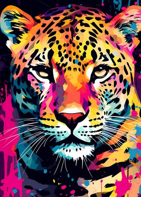 Beautiful Jaguar Pop Art