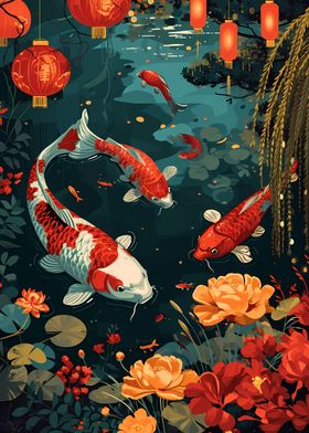 Koi fish in Lunar New Year