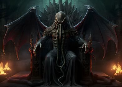 Cthulhu On His Throne Deco