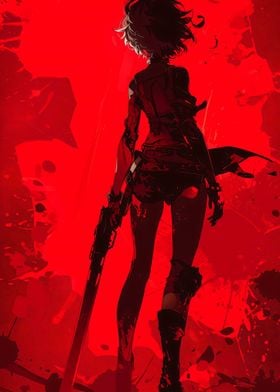 Red Hunter Silhouette