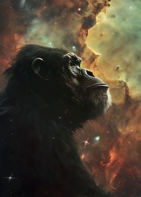 Cosmic Nebula Chimpanzee