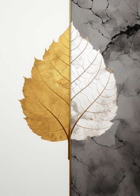Leaf Abstract Gold Decor