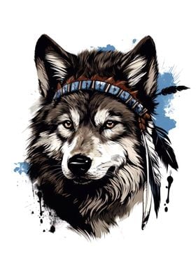 native american wolf