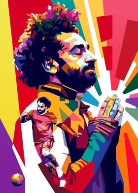 Mo Salah colorful fan art