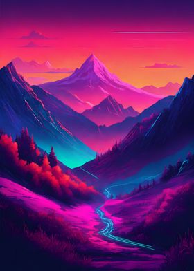 Neon Vibes Mountain
