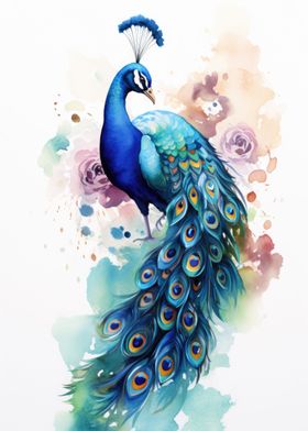 Peacock Watercolor