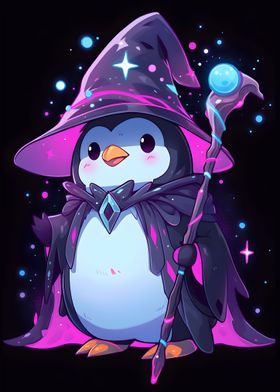 Cute Magical Penguin