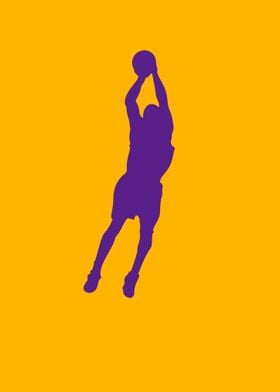 Basketball silhouette play