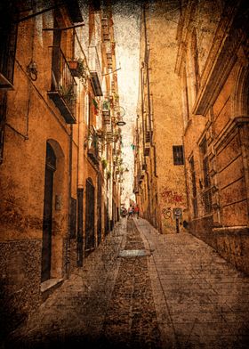 Alleys of Cagliari italy