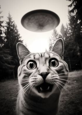 Cat Scared By Ufo