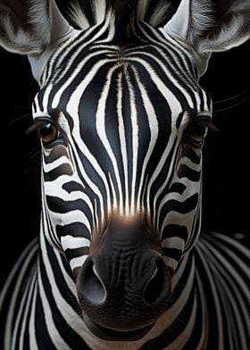 Cool Zebra Animal Portrait