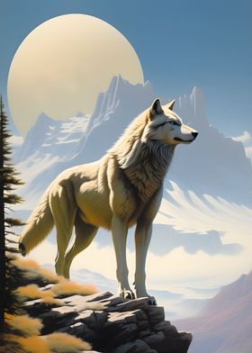 Wolf on a Mountain