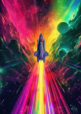 Rainbow Space Shuttle