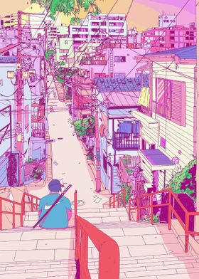 Japan Street City Pop Art