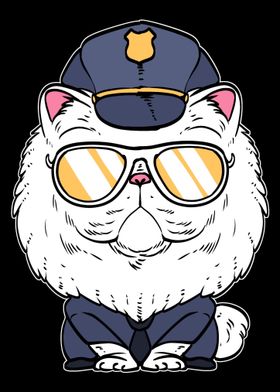 Cat Police Officer Cop Or 