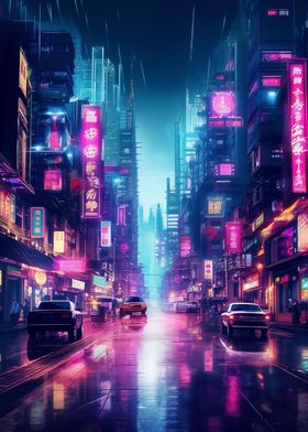 Tokyo Cityscape Cyberpunk