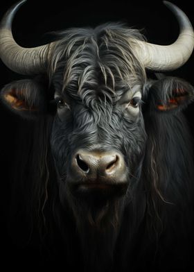 Cool Yak Animal Portrait