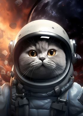 British Shorthair Cat Nasa