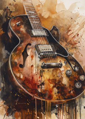 Hollowbody Guitar Painting