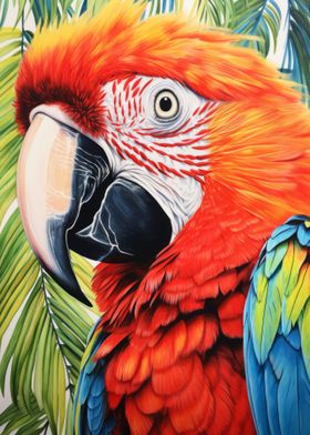 Parrot Close Up Portrait