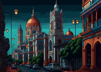 Chennai City Pixel Art